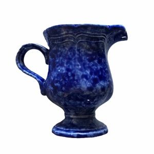 Vintage Mikasa country charm ceramic creamer jug in sundown blue pattern Japan